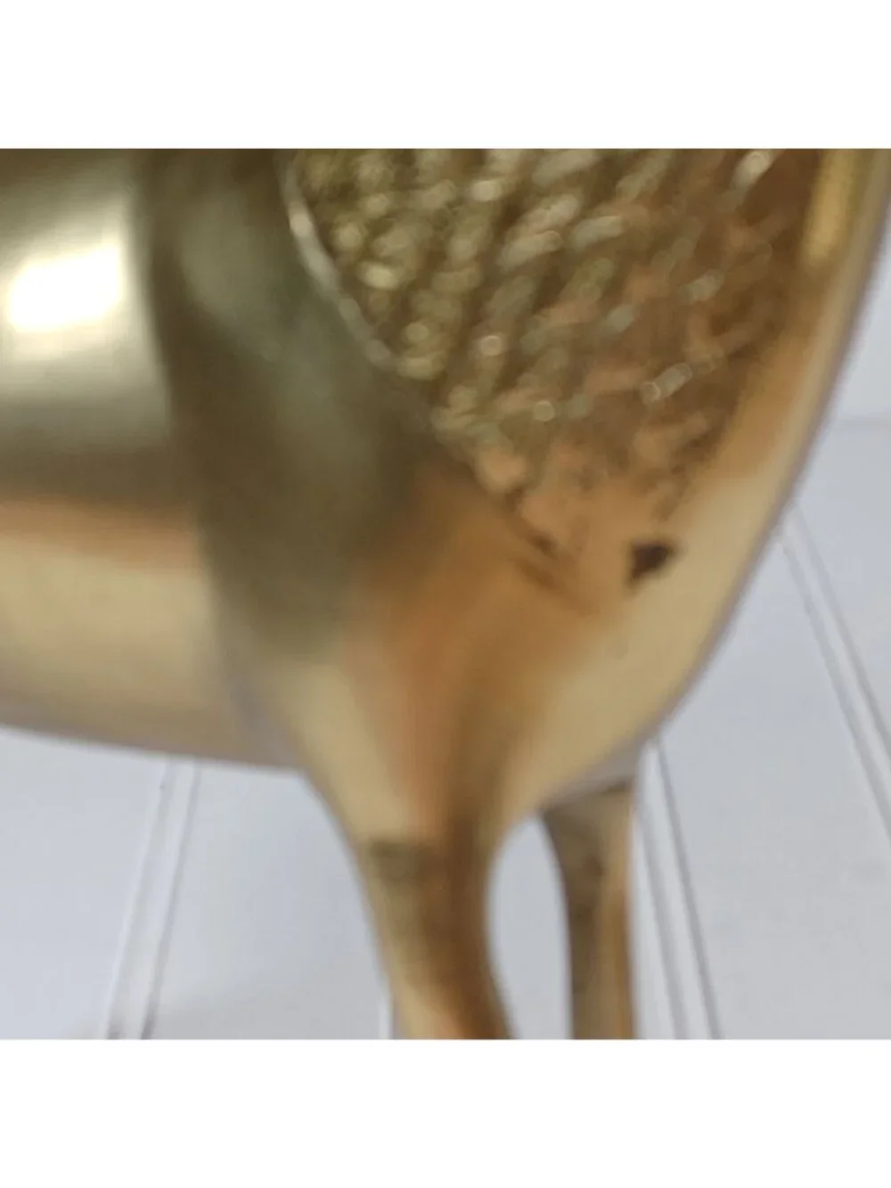 Vintage Mid Century Brass Reindeer Deer Sculpture Figurine Hollywood Regency 15.